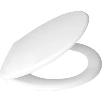 Nova Solo Geçmeli Plastik Yavaş Kapanan Beyaz Oval Klozet Kapağı