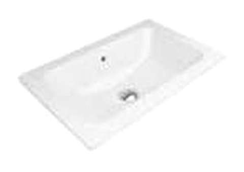 Kale Idea 2.0 Dekoratif Tekli 60 cm Seramik Tezgah Altı Dikdörtgen Lavabo Beyaz