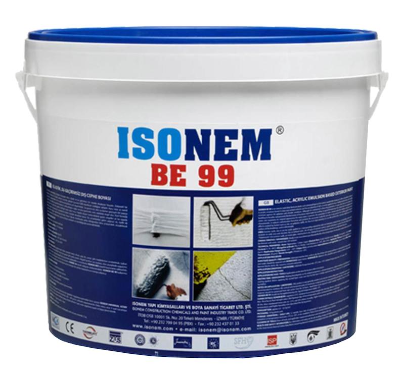 İsonem BE 99 Silikonsuz Akrilik Su Bazlı Dış Cephe Boyası 5 kg Beyaz