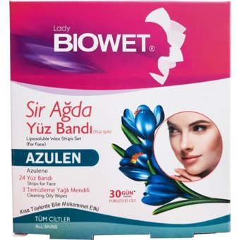 Lady Biowet Azulen 24 Adet Yüz Ağda Bandı