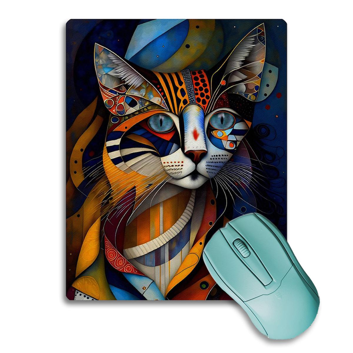 SonicTouch Dragon Li Kedi Figürlü 17x21 cm Gaming Mousepad Çok Renkli