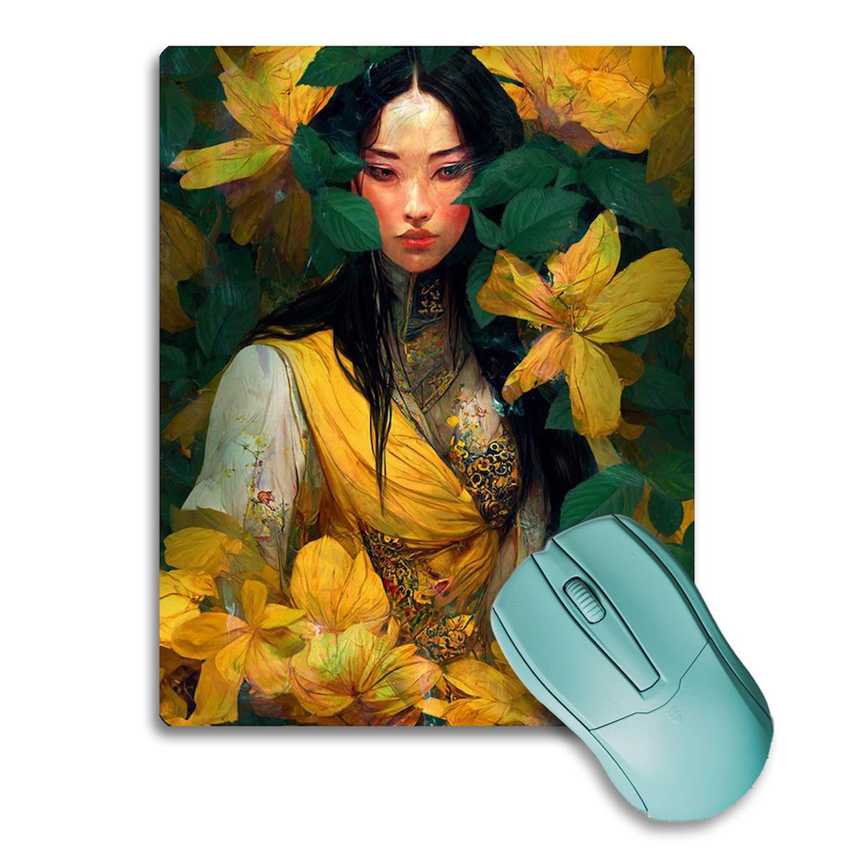SonicTouch Japon Orman Perisi 17x21 cm Gaming Mousepad Sarı