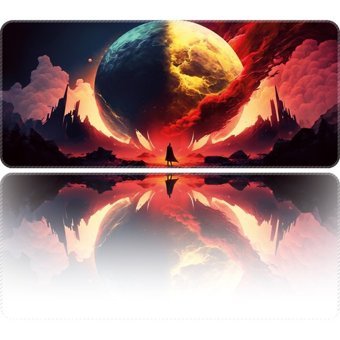 Helixsun Bloodymoon 90x40 cm Mousepad Çok Renkli