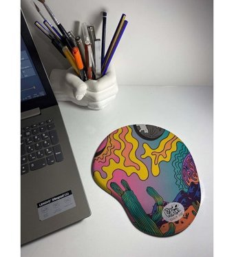 Byars Bilişim Ütopya Baskılı Bilek Destekli Mousepad Gri