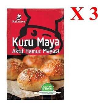Pakmaya Glutensiz Aktif Kuru Hamur Mayası 3x100 gr