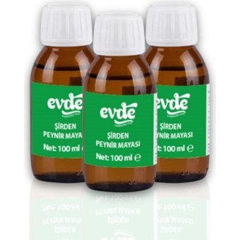 Evde Şirden Peynir Mayası 3x100 ml