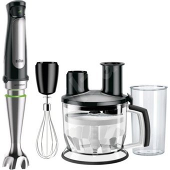 Braun MQ7075X Multiquick 7 1000 ml Plastik Çift Bıçaklı 3'lü Büyük Blender Seti Siyah