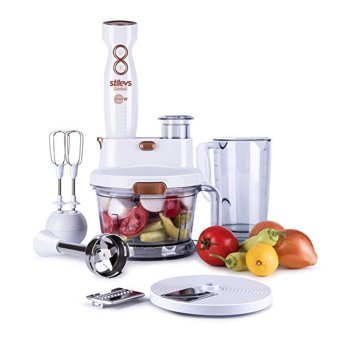 Stilevs Limitless 1500 ml Plastik Turbolu 4 Bıçaklı Büyük Blender Seti Beyaz