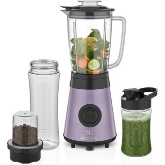 NG Home Retro Plus 800 ml Plastik Turbolu Çift Bıçaklı 4'lü Büyük Smoothie Blender Lila