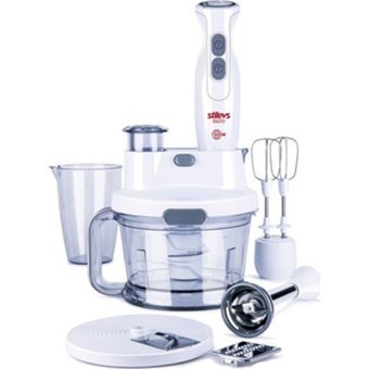 Stilevs Mago Pro 1000 ml Plastik Turbolu Çift Bıçaklı 3'lü Büyük Blender Seti Beyaz