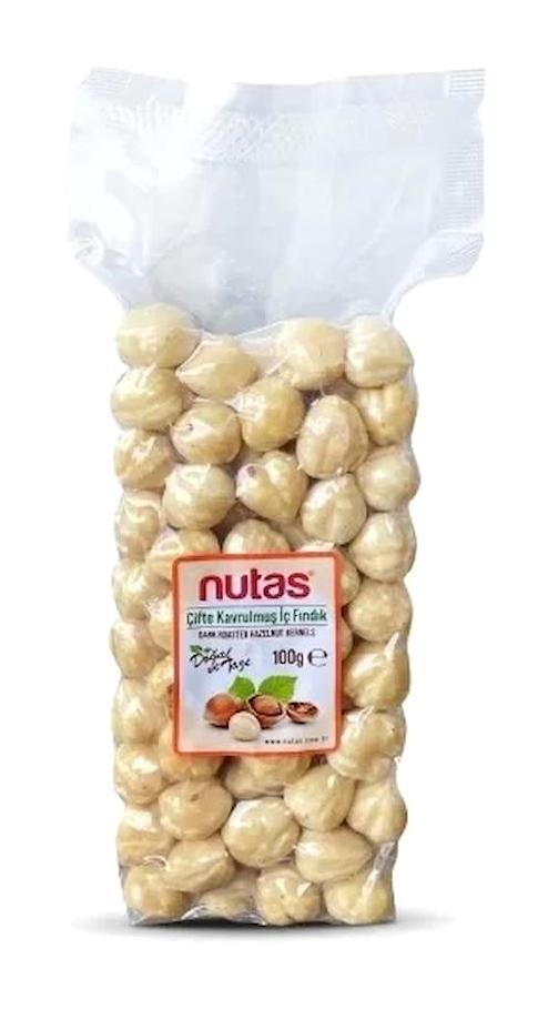 Nutas Çifte Kavrulmuş Tuzsuz Tane İçi Fındık 100 gr