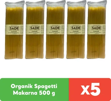 Sade Organik Spagetti Makarna 5x500 gr