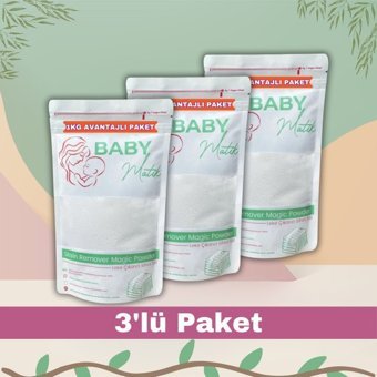 Baby Matik Bebek Çamaşır Leke Çıkarıcı Toz Leke Çıkarıcı 3x1 kg