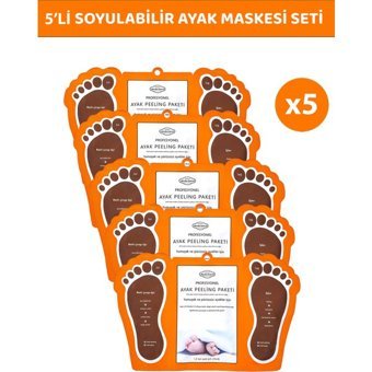 Modalucci Profesyonel Ölü Deri-Çatlak Çorap Tipi Ayak Maskesi 5 Adet