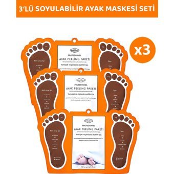 Modalucci Profesyonel Ölü Deri-Çatlak Çorap Tipi Ayak Maskesi 3 Adet