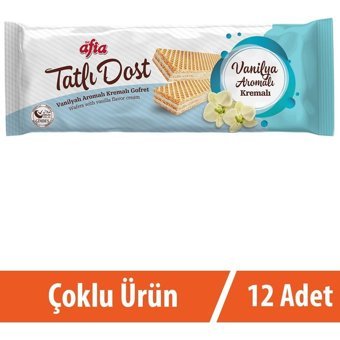 Afia Tatlı Dost Vanilyalı Gofret 12x140 gr