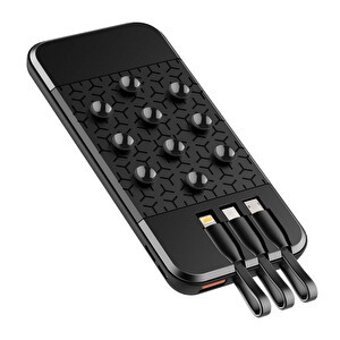 X-level XP2299 10000 mAh Hızlı Şarj Vantuzlu Dijital Göstergeli Micro USB & Type C Powerbank Siyah