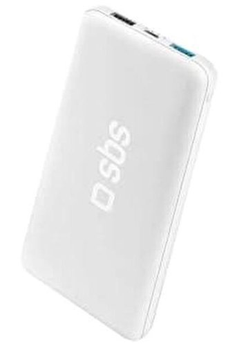 Sbs TTBB100002UFASTW 10000 mAh Hızlı Şarj Dijital Göstergeli USB Powerbank Beyaz