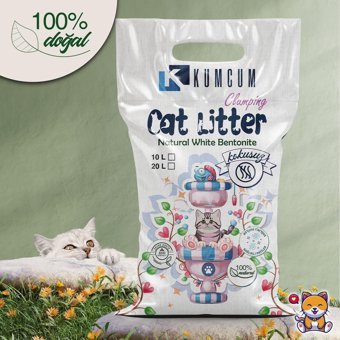 Kumcum Topaklanan İnce Taneli Bentonit Kedi Kumu 20 lt