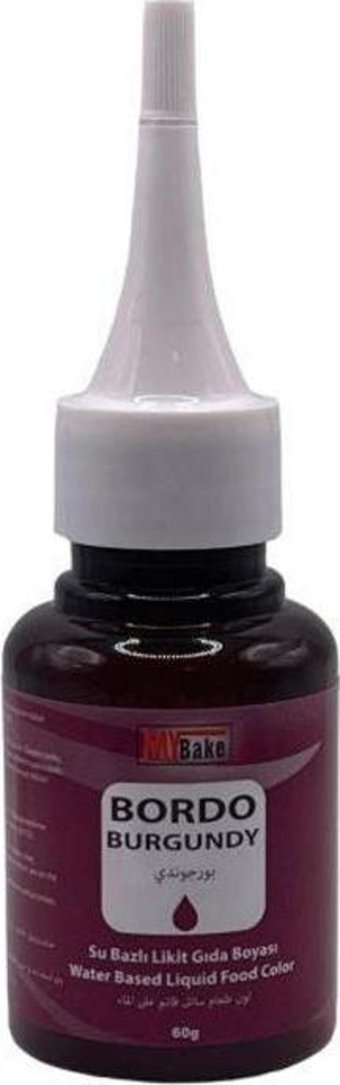 My Bake Bordo Su Bazlı Sıvı Gıda Boyası 60 gr
