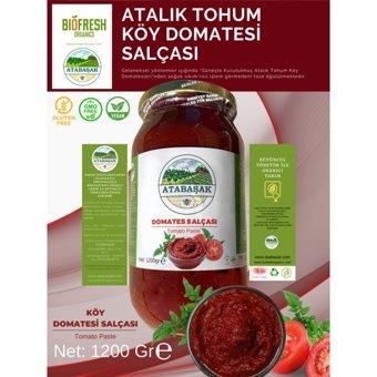 Atabaşak Ev Yapımı Organik Hatay Domates Salçası 1.2 kg