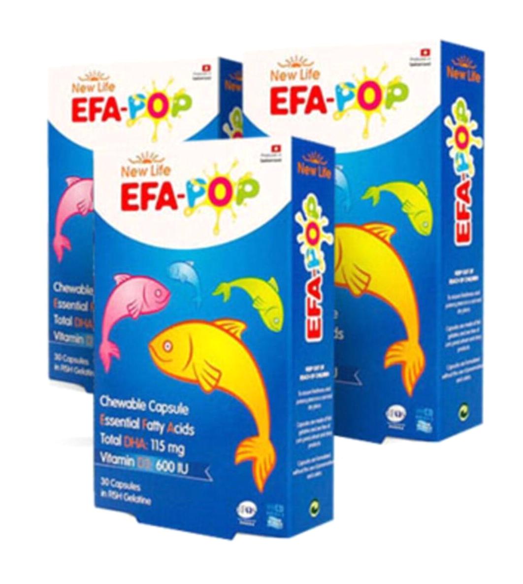 New Life Efa Pop Omega 3 Balık Yağı Kapsül 3x30 Adet