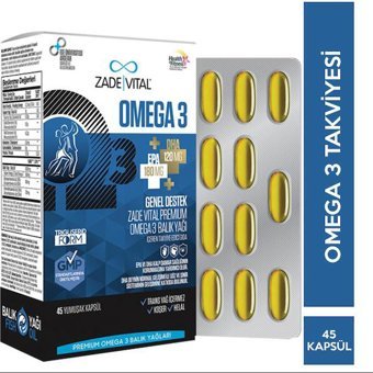 Zade Vital Premium Omega 3 Balık Yağı Kapsül 45 Adet