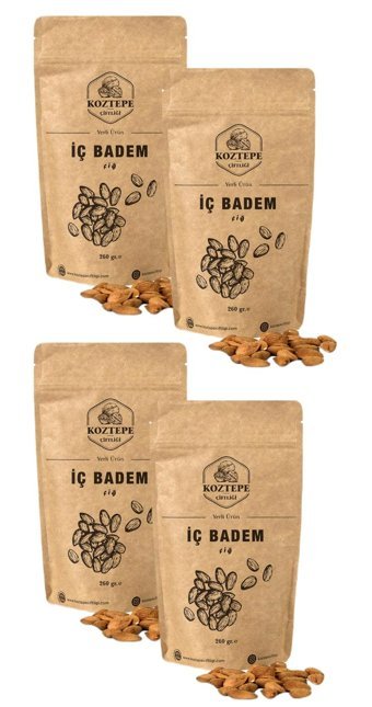 Koztepe Çiftliği Çiğ Organik Tane Badem İçi 4x260 gr
