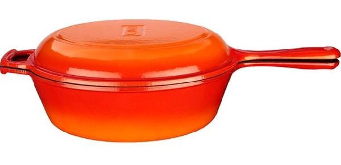 Lava Döküm 26 cm Grill Tava Turuncu Tava