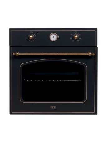 Çetintaş Rs1237 Rustik 65 lt Analog Doğalgazlı Ocaksız Tam Boy Ankastre Fırın Siyah