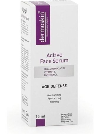 Dermoskin Active C Vitaminli Yüz Dolgunlaştıran Canlandırıcı Yaşlanma Karşıtı Kırışıklık Karşıtı Jel Yüz Serumu 15 ml