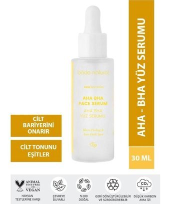 Bade Natural Aha Bha Canlandırıcı Jel Yüz Serumu 30 ml