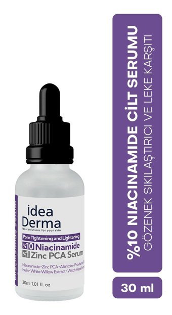 İdea Derma Niacinamide Pore Tightening And Lightening Yüz Dolgunlaştıran Canlandırıcı Kırışıklık Karşıtı Jel Yüz Serumu 30 ml
