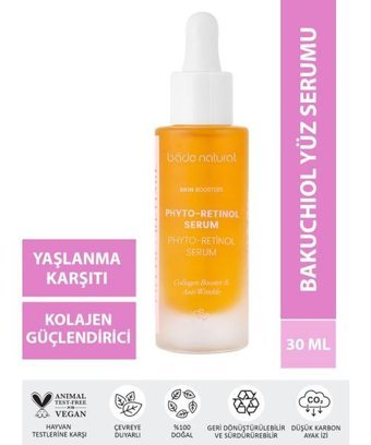Bade Natural Bakuchiol Phyto Retinollü Yaşlanma Karşıtı Kırışıklık Karşıtı Yağ Yüz Serumu 30 ml