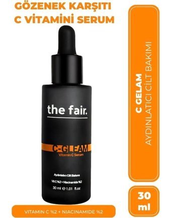 The Fair C-Gleam C Vitaminli Canlandırıcı Yaşlanma Karşıtı Kırışıklık Karşıtı Jel Yüz Serumu 30 ml