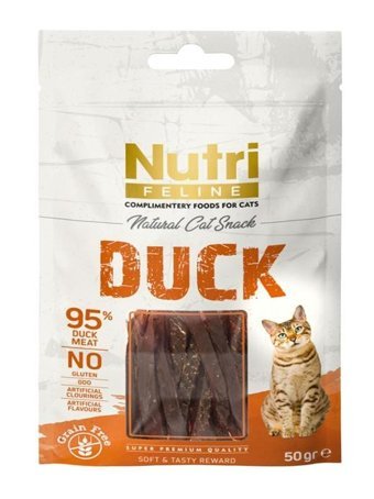 Nutri Feline Natural Cat Snack Ördek Etli Yetişkin Kedi Ödül Maması 50 gr