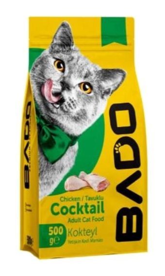 Bado Kokteyl Karışık Az Tahıllı Yetişkin Kuru Kedi Maması 500 gr
