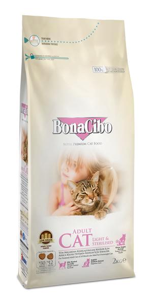 Bonacibo Light Sterilised Tavuklu Yetişkin Kuru Kedi Maması 4 kg