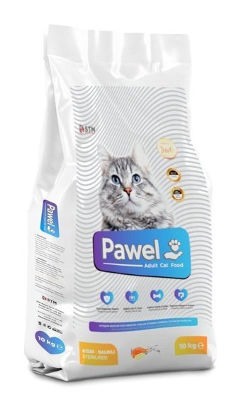 Pawel Balıklı Kısırlaştırılmış Tahıllı Yetişkin Kuru Kedi Maması 10 kg