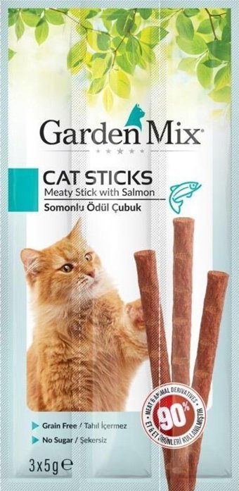 Garden Mix Sticks Somonlu Yetişkin Kedi Ödül Maması 3x5 gr