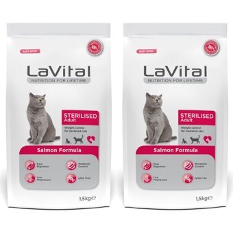 La Vital Sterilised Somonlu Yetişkin Kuru Kedi Maması 2x1.5 kg