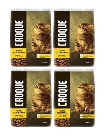 Croque Tavuklu Tahıllı Yavru Kuru Kedi Maması 4x1.5 kg