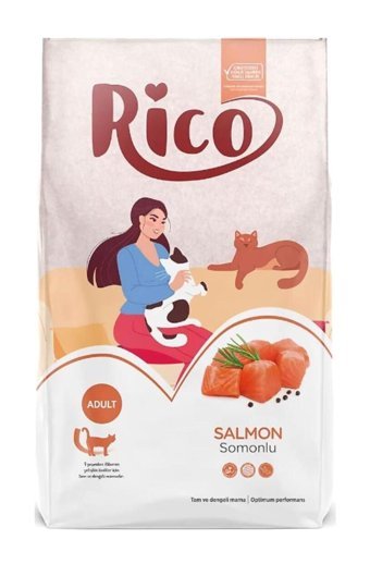 Rico Adult Somonlu Tahıllı Yetişkin Kuru Kedi Maması 15 kg