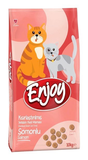 Enjoy Somonlu Kısırlaştırılmış Yetişkin Kuru Kedi Maması 10 kg