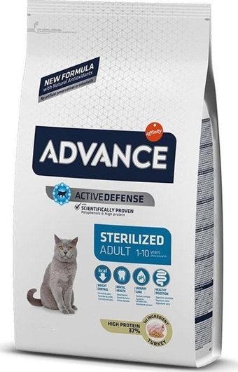 Advance Active Defense Hindili Kısırlaştırılmış Kuru Kedi Maması 1.5 kg