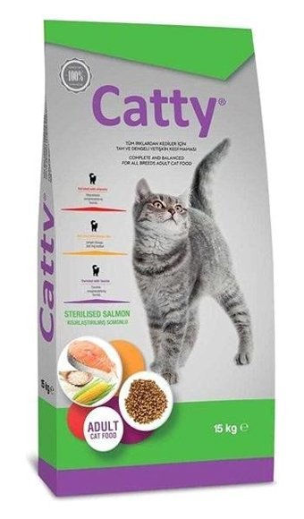 Catty Sterilised Somonlu Yetişkin Kuru Kedi Maması 15 kg
