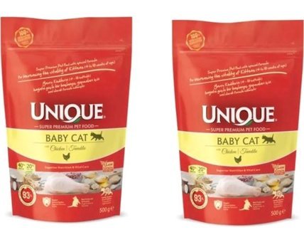 Unique Tavuklu Tahıllı Yavru Kuru Kedi Maması 2x500 gr