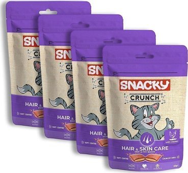 Snacky Crunch Hair-Skin Tavuklu Tahılsız Yetişkin Kedi Ödül Maması 240 gr