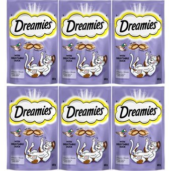 Dreamies Pouch Ördekli Tahılsız Yetişkin Kedi Ödül Maması 6x60 gr