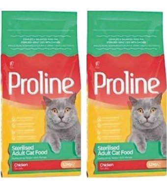 Pro Line Sterilised Tavuklu Kısırlaştırılmış Tahıllı Yetişkin Kuru Kedi Maması 2x1.2 kg